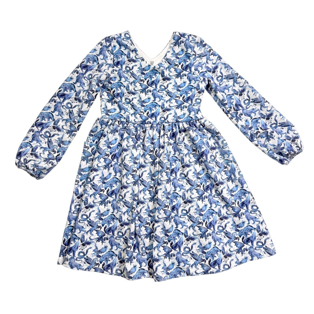 Princess Awesome 8 Star Stories Constellations Long Sleeve Dress Patch Pockets